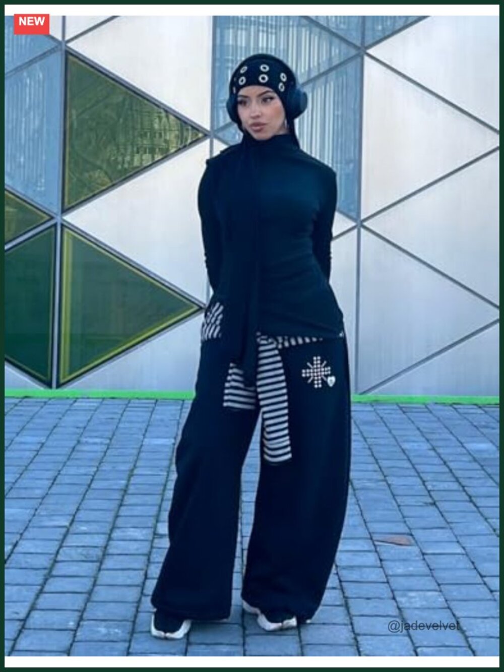 Stripe Layered Baggy Barrel Sweatpants Y2k Casual Wide Leg Lounge Unisex View 5